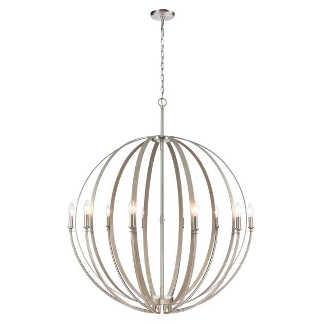 Rotunde 38'' Wide 10-Light Chandelier - Beechwood