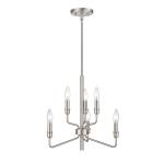 Saginaw 18'' Wide 6-Light Chandelier - Satin Nickel