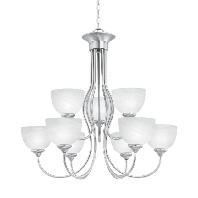 Tahoe 30'' Wide 9-Light Chandelier - Brushed Nickel