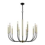 Transatlantique 34'' Wide 10-Light Chandelier - Black