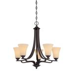 Treme 25'' Wide 5-Light Chandelier - Espresso