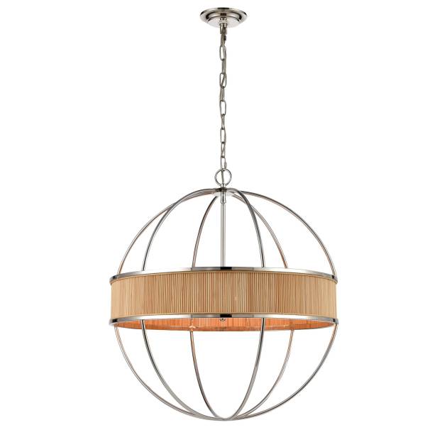 Ural 24'' Wide 6-Light Chandelier - Polished Silver