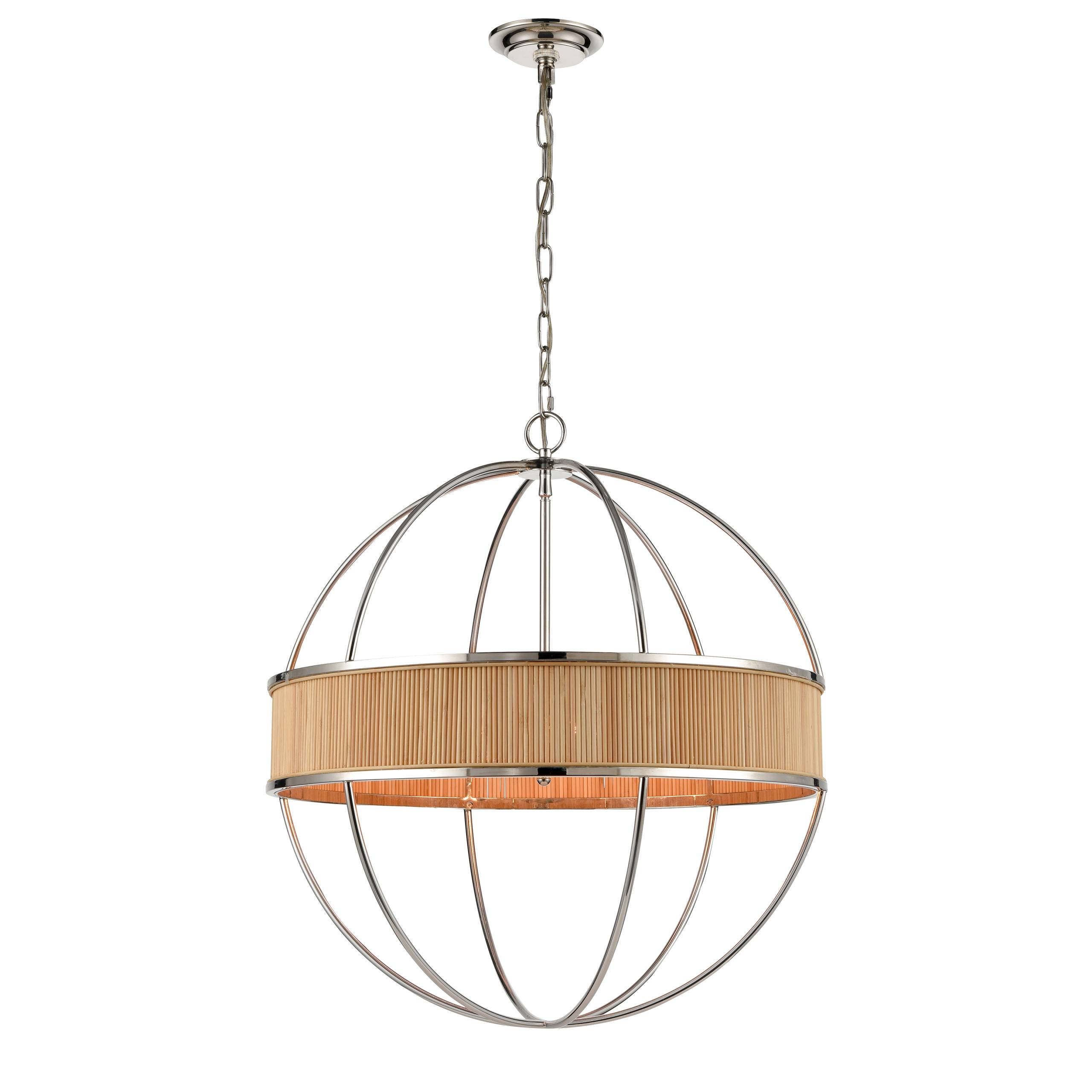 Ural 24'' Wide 6-Light Chandelier - Polished Silver