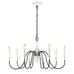 Val de Loire 36'' Wide 8-Light Chandelier - White
