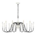 Val de Loire 48'' Wide 12-Light Chandelier - White
