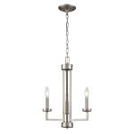 West End 15'' Wide 3-Light Chandelier - Brushed Nickel
