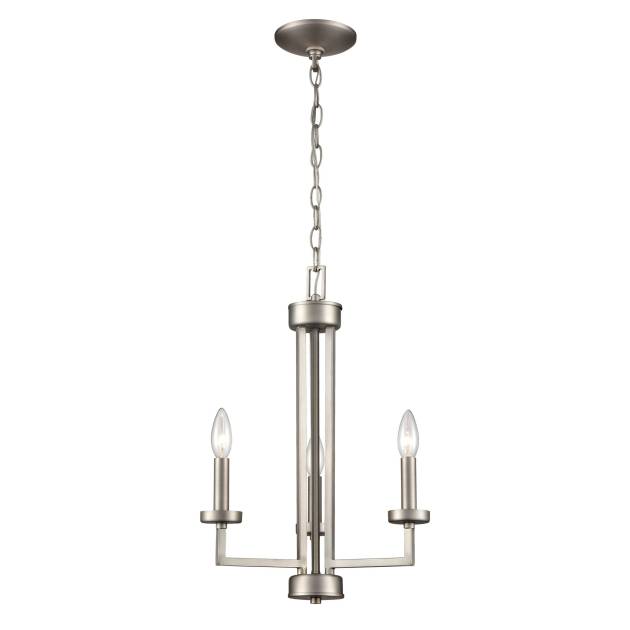 West End 15'' Wide 3-Light Chandelier - Brushed Nickel