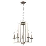 West End 20'' Wide 5-Light Chandelier - Brushed Nickel