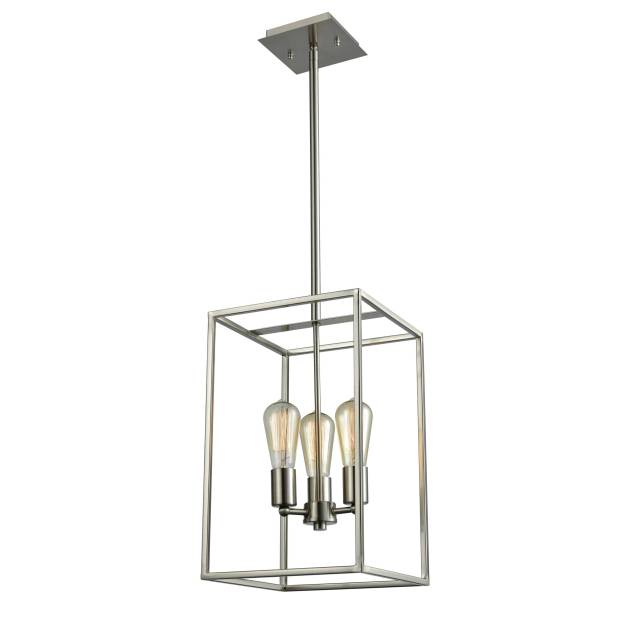 Williamsport 10'' Wide 3-Light Chandelier - Brushed Nickel