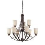 Wright 33'' Wide 9-Light Chandelier - Espresso