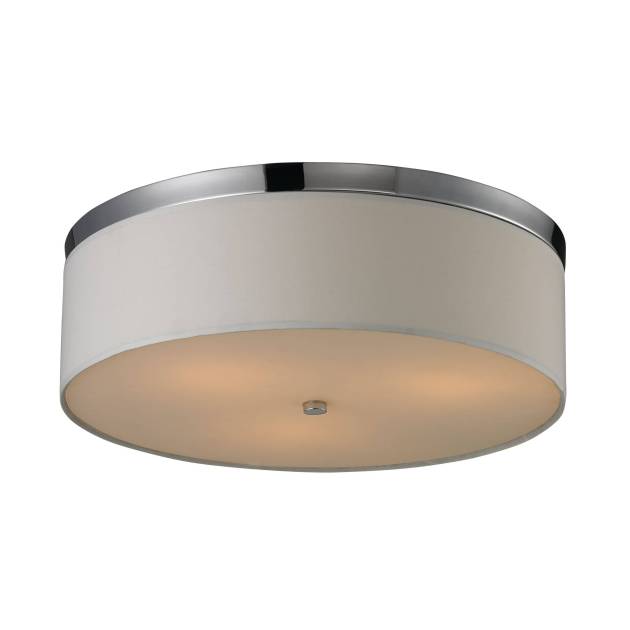 Keane 17'' Wide 3-Light Flush Mount - Polished Chrome
