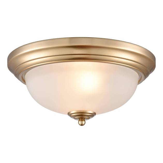 Helena 13'' Wide 2-Light Flush Mount - Satin Gold