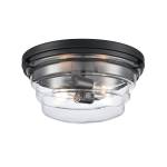 Boyer 14'' Wide 2-Light Flush Mount - Matte Black