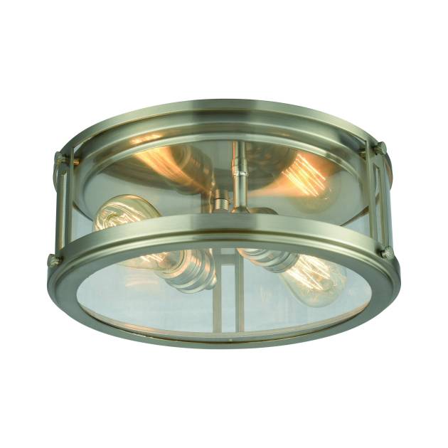 Coby 13'' Wide 2-Light Flush Mount - Brushed Nickel