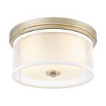 Diffusion 13'' Wide 2-Light Flush Mount - Aged Silver