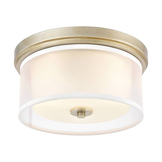 Diffusion 13'' Wide 2-Light Flush Mount - Aged Silver