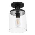 Melina 6.75'' Wide 1-Light Flush Mount - Matte Black