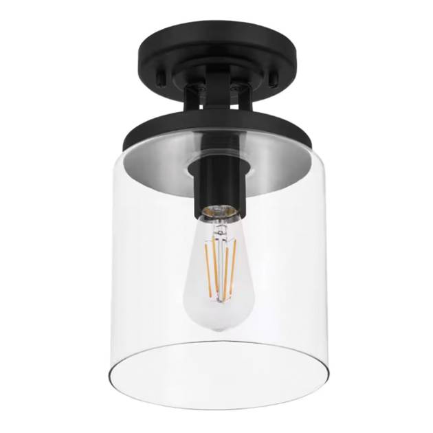Melina 6.75'' Wide 1-Light Flush Mount - Matte Black