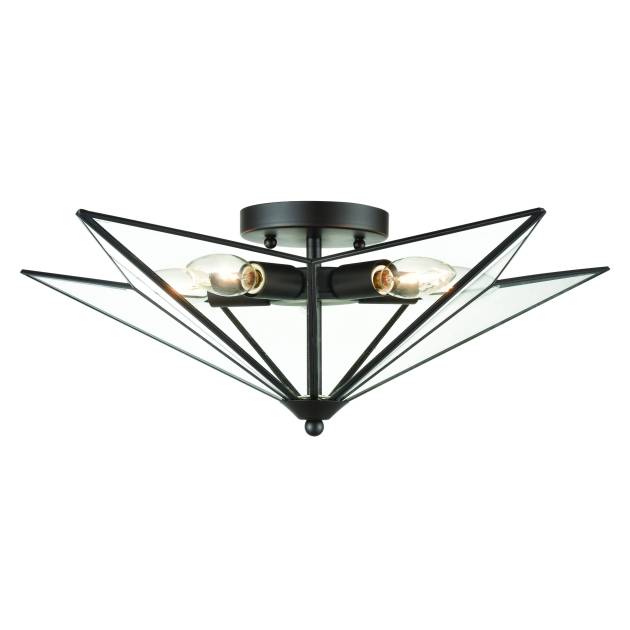 Moravian Star 21'' Wide 5-Light Flush Mount - Oil Rubbed Bronze