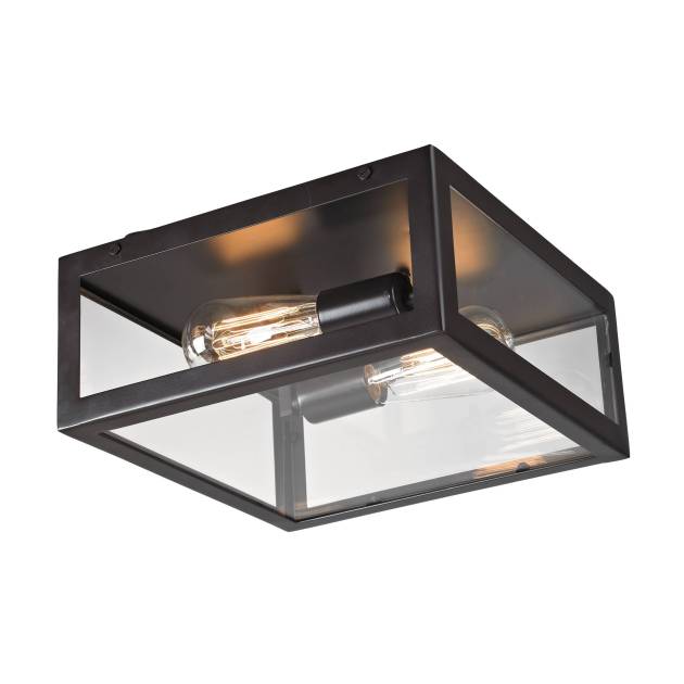 Parameters 12'' Wide 2-Light Flush Mount - Bronze
