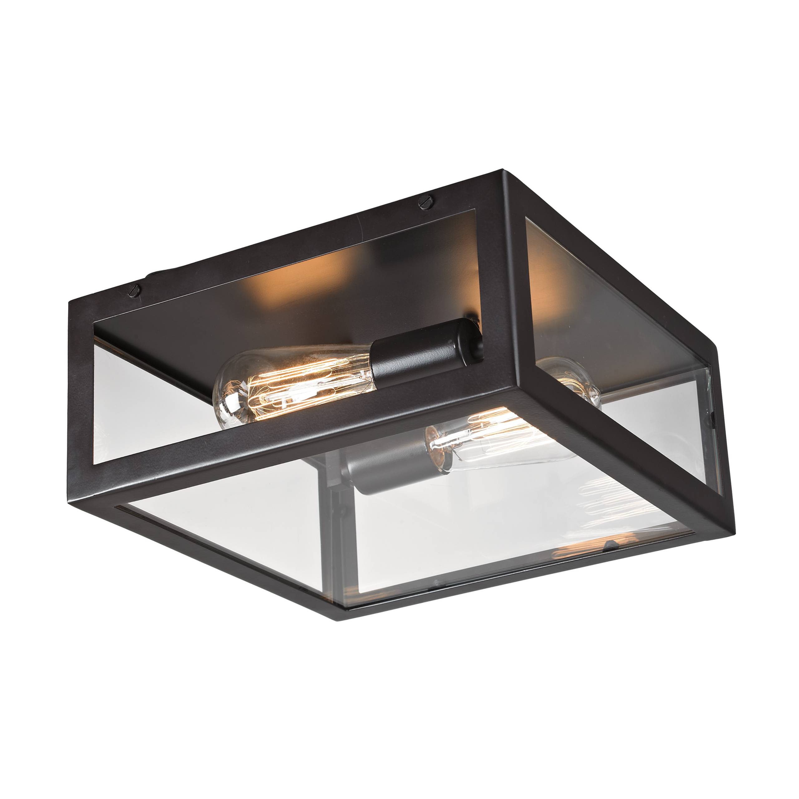 Parameters 12'' Wide 2-Light Flush Mount - Bronze