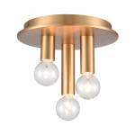 Pepper 8'' Wide 3-Light Flush Mount - Brushed Gold