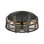 Woodbridge 17'' Wide 3-Light Flush Mount - Matte Black