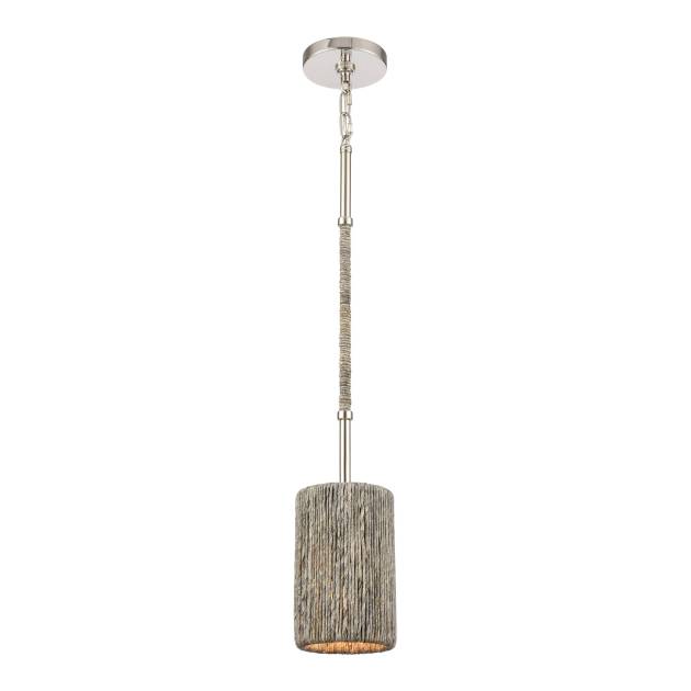 Abaca 5.25'' Wide 1-Light Mini Pendant - Polished Nickel