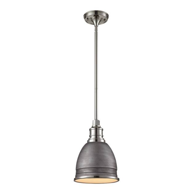 Carolton 8'' Wide 1-Light Mini Pendant - Polished Nickel