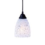 Classico 5'' Wide 1-Light Pendant - Dark Rust with Snow White Glass