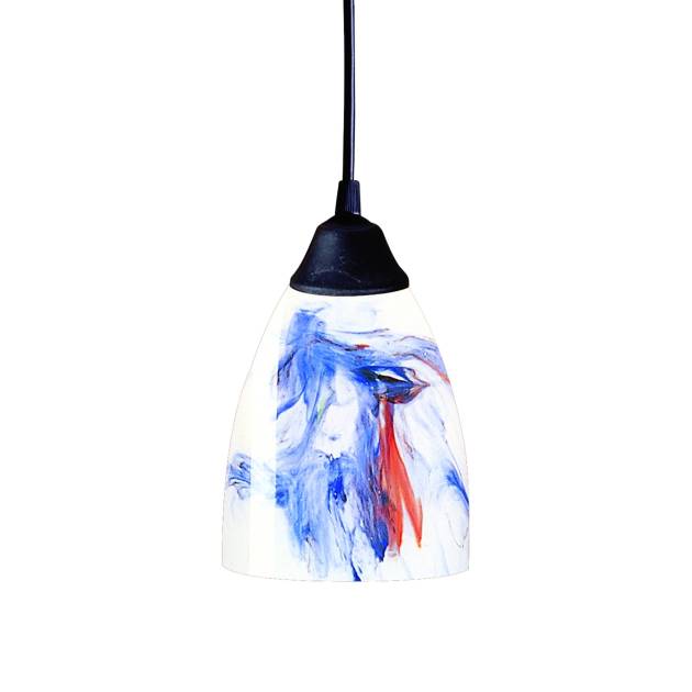 Classico 5'' Wide 1-Light Pendant - Dark Rust with Mountain Glass