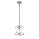 Connection 8'' Wide 1-Light Mini Pendant - Satin Nickel