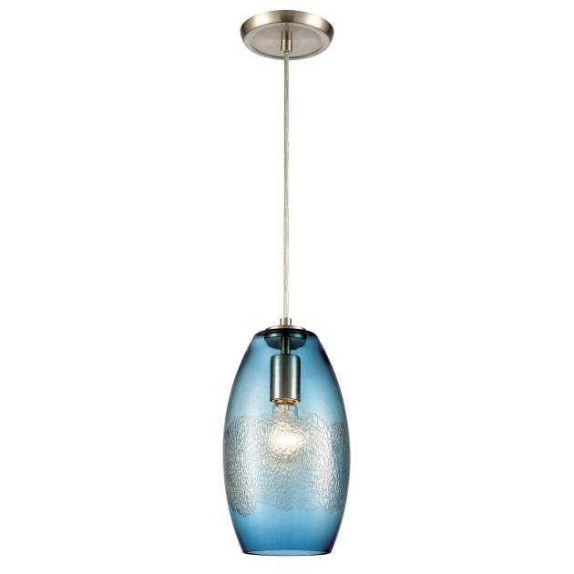 Ebbtide 6'' Wide 1-Light Mini Pendant - Satin Nickel