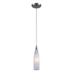 Lungo 3'' Wide 1-Light Pendant - Satin Nickel with Snow White Glass