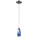 Milan 3'' Wide 1-Light Pendant - Satin Nickel with Mountain Glass