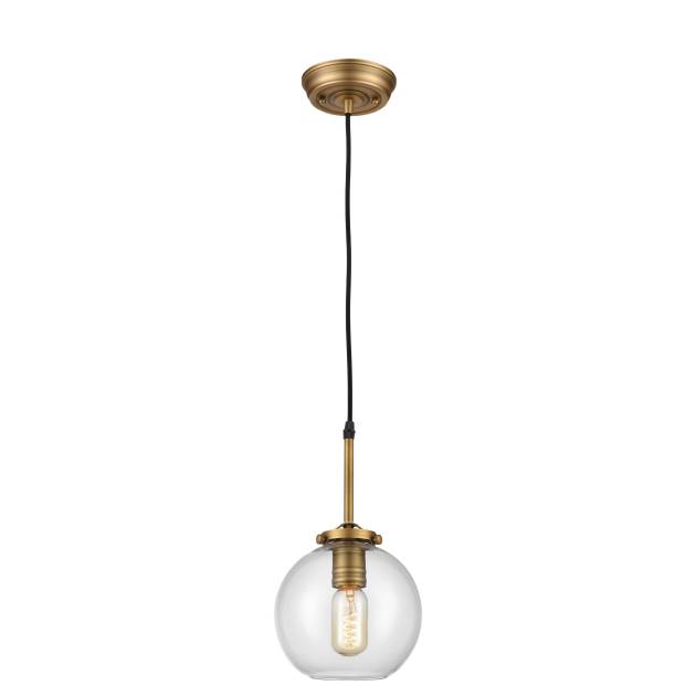 Mountain Creek 7'' Wide 1-Light Mini Pendant - Aged Brass