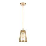 Open Louvers 6.75'' Wide 1-Light Mini Pendant - Champagne Gold