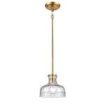 Orinoco 8'' Wide 1-Light Mini Pendant - Satin Brass