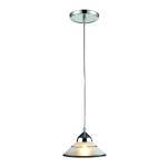 Refraction 7'' Wide 1-Light Pendant - Polished Chrome with White Glass
