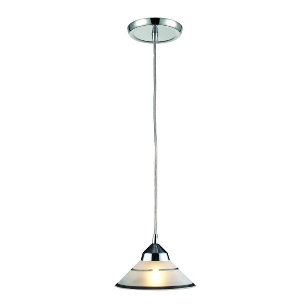 Refraction 7'' Wide 1-Light Pendant - Polished Chrome with White Glass