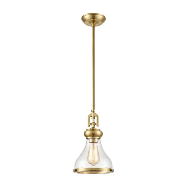 Rutherford 8.5'' Wide 1-Light Mini Pendant - Satin Brass