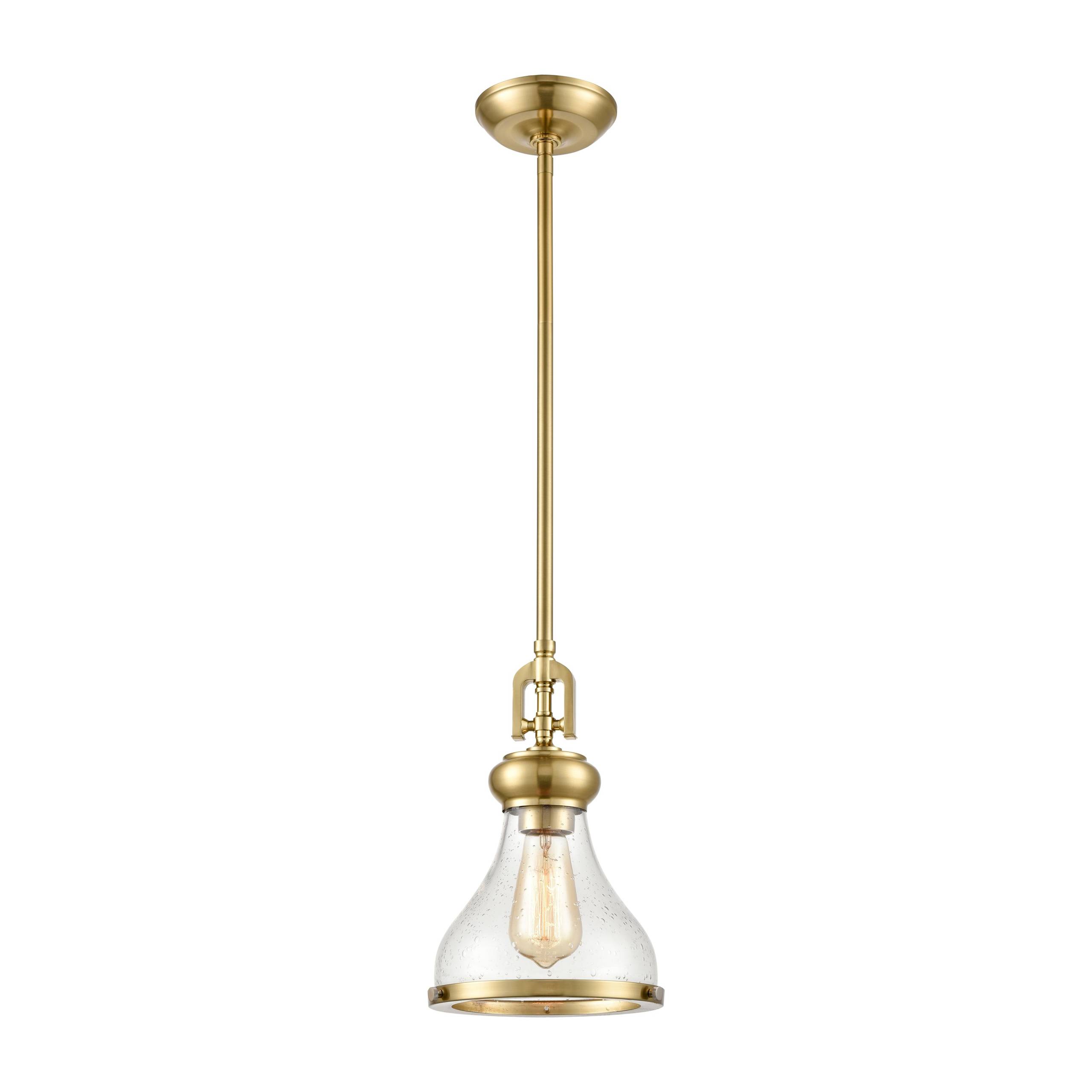 Rutherford 8.5'' Wide 1-Light Mini Pendant - Satin Brass