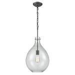 Sunderland 12'' Wide 1-Light Mini Pendant - Silvered Graphite