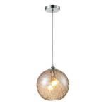 Watersphere 10'' Wide 1-Light Pendant - Polished Chrome with Amber