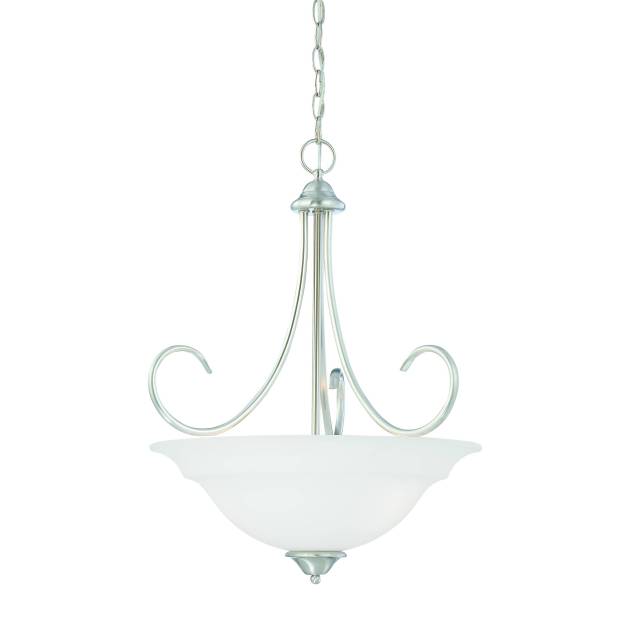 Bella 20'' Wide 3-Light Pendant - Brushed Nickel