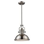 Chadwick 13'' Wide 1-Light Pendant - Satin Nickel with clear