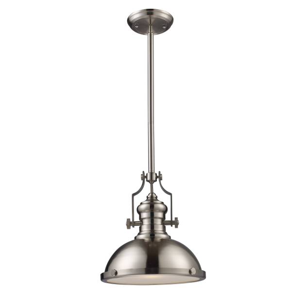 Chadwick 13'' Wide 1-Light Pendant - Satin Nickel with clear