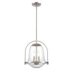 Connection 12'' Wide 2-Light Pendant - Satin Nickel