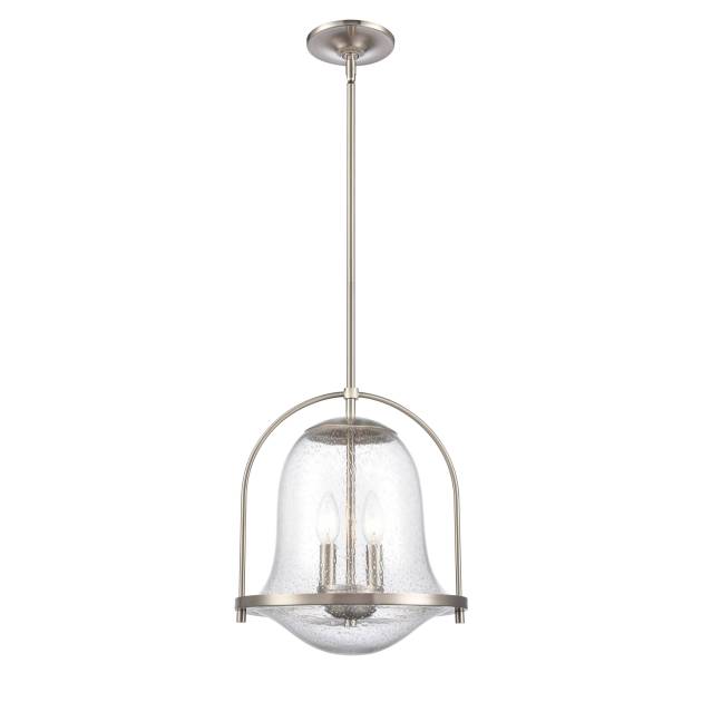 Connection 12'' Wide 2-Light Pendant - Satin Nickel