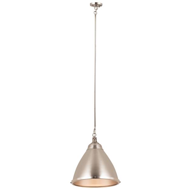 Katelyn 15'' Wide 1-Light Pendant - Brushed Steel